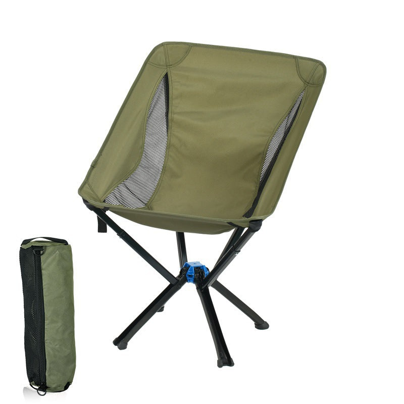 Outdoor Camping Picnic Folding Chair Umbrella Chair Aluminum Lightweight Portable Backrest Moon Chair