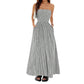 Fashion Chic Sexy Strapless Pocket Long Dress for Women
