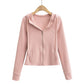 Waist hugging hooded slim fit hoodie