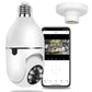 WiFi Bulb Camera 1080P FHD WiFi IP Pan Tilt Security Surveillance Camera