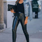 Black Faux Leather High Waist Leggings