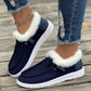 Women's casual shoes with plush and fuzzy cotton shoes