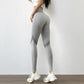 High Waist Slimming Peach Bottom Hollow Out Women's Yoga Pants Set