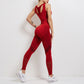 High Waist Slimming Peach Bottom Hollow Out Women's Yoga Pants Set