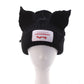 Double-layer thickened pig ear wool hat autumn and winter warm solid color knitted hat
