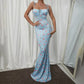 Long Sleeveless Belted Backless Fitted Bodycon Casual Sexy Dress
