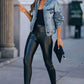 Black Faux Leather High Waist Leggings