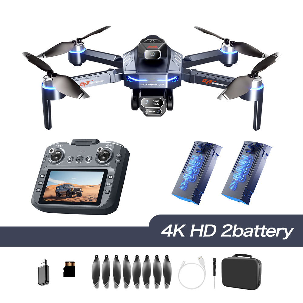 GT8 Brushless Motor Drone With 6K HD Camera & 5G FPV Transmission Free RC Quadcopter, Obstacle Avoidance, Altitude Hold One-Key Return To Foldable For Aerial Photography