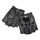 Winter Half Finger Leather Gloves Outdoor Cycling Leather Gloves Street Dance Thunderbolt Gloves