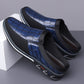 Men's Half-Slipper Leather Shoes Back Strap Slippers Big Size Toe-Covered Slippers