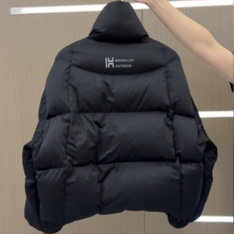 Short Cotton Coat for WomenShort Length Loose Fit Thicken Design Fashionable Outerwear