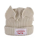 Double-layer thickened pig ear wool hat autumn and winter warm solid color knitted hat