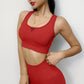 High Waist Slimming Peach Bottom Hollow Out Women's Yoga Pants Set
