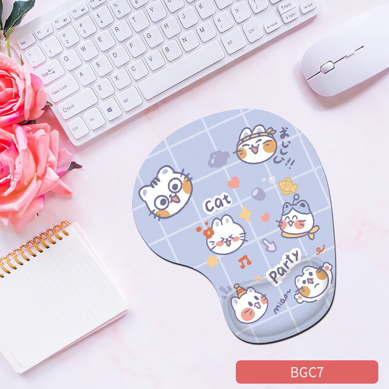 Silicone wrist mouse pad female comfortable computer soft non-slip hand rest pad thick non-slip wrist rest cute game pad