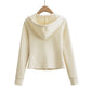 Waist hugging hooded slim fit hoodie