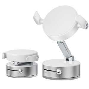 Suction cup type vacuum phone holder with magnetic suction chuck