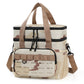 Outdoor Double-Layer Cooler Bag with Camouflage Design, Large Capacity Shoulder Tote for Picnics and Food Delivery
