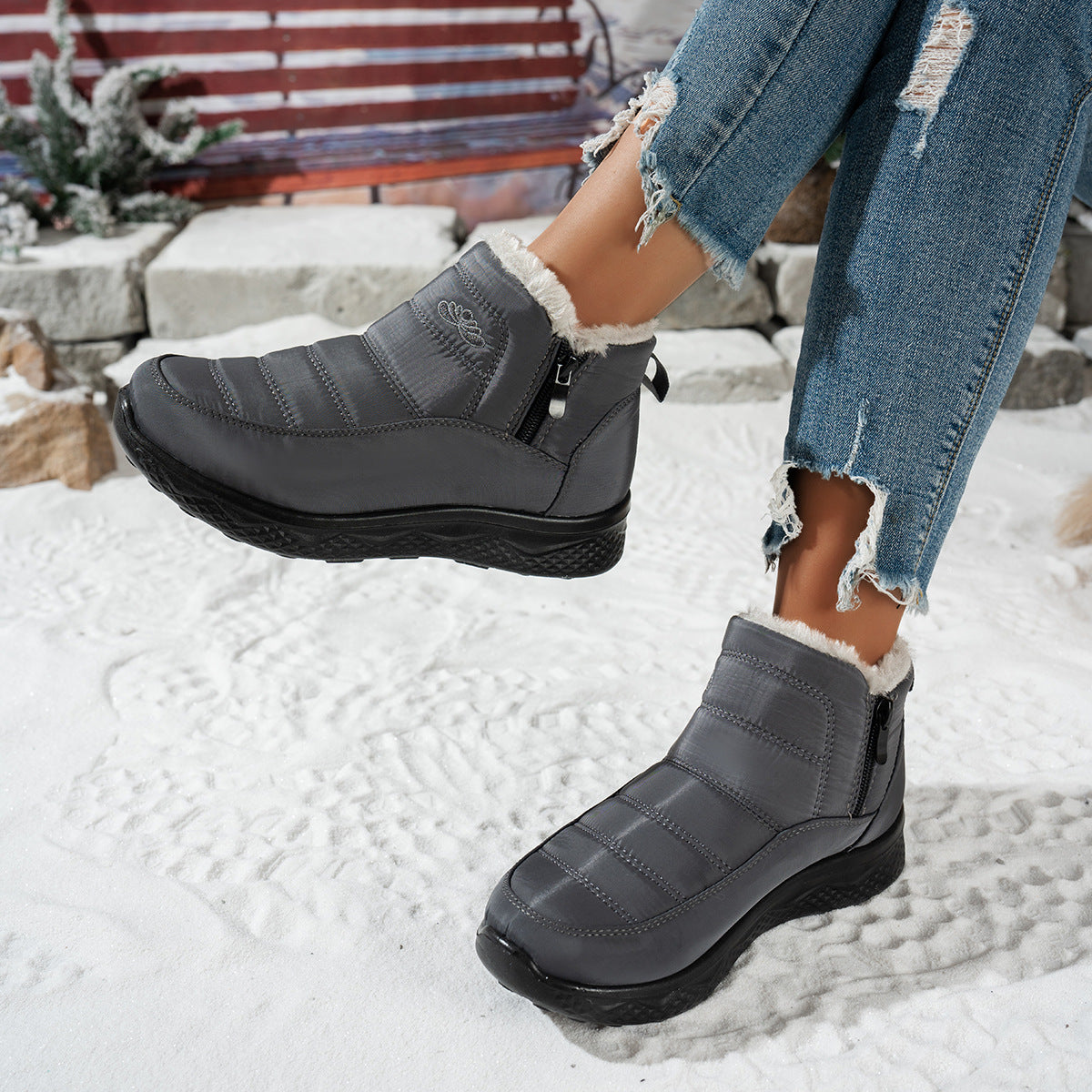 Thick and Warm Cotton Boots with Velvet for Children