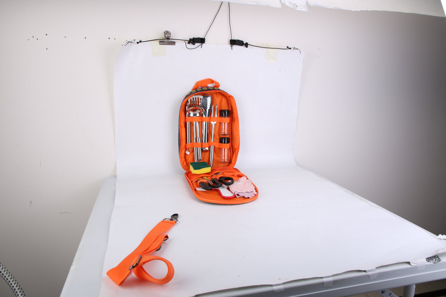 19Pcs Camping Cooking Utensil Kit Portable Picnic