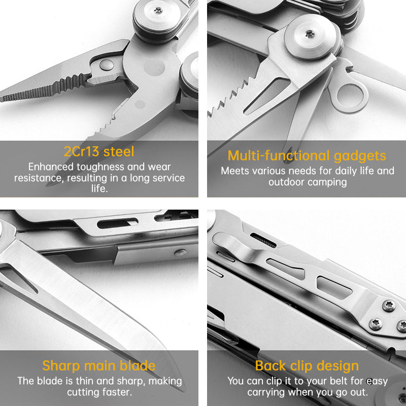 12-in-1 Multitool Pliers with Professional Survival Gear, for Camping, Hunting, Fishing | Perfect Gifts for Men