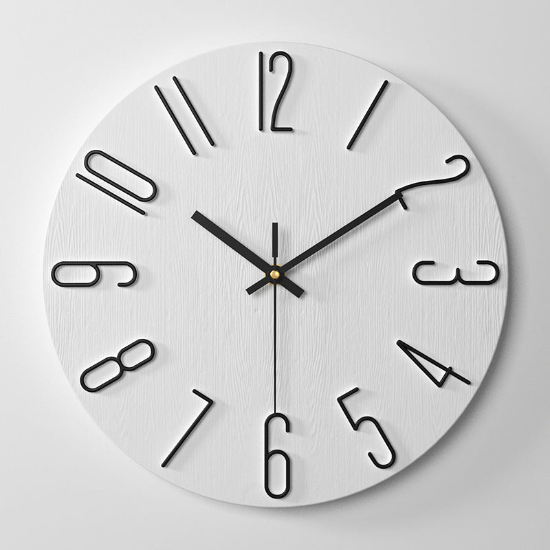 12 Inch 30CM Plastic Wall Clock Without Glass Luxury Decorative Spanish Style Wall Clock