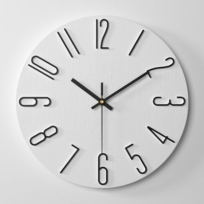 12 Inch 30CM Plastic Wall Clock Without Glass Luxury Decorative Spanish Style Wall Clock