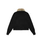 Retro warm fur collar knitted jacket for women