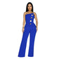 Fashion Women's Sleeveless Buttoned Jumpsuit Long Pants