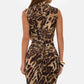 Cinched waist fitted corset-shaped drawstring dress set for women