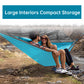 Light double nylon camping hammock with straps. Great for trips, beach, yard & garden.