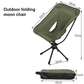 Outdoor Camping Picnic Folding Chair Umbrella Chair Aluminum Lightweight Portable Backrest Moon Chair