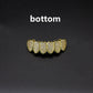 Hip hop braces with copper zircon micro inlaid with real gold Halloween teeth decoration exaggerated hiphopgrills