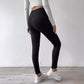 Pure Color Fleece Drawstring Slim Warm High-Waist Outerwear Leggings