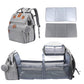 TOP Mommy Backpack with Crib Anti-Mosquito Mom Bag Stroller Large Capacity Baby Bag with Toy Gift