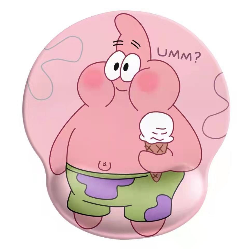 Bear mouse pad wrist mouse pad girls soft pad cute wrist pad 3d silicone wrist pad hand rest