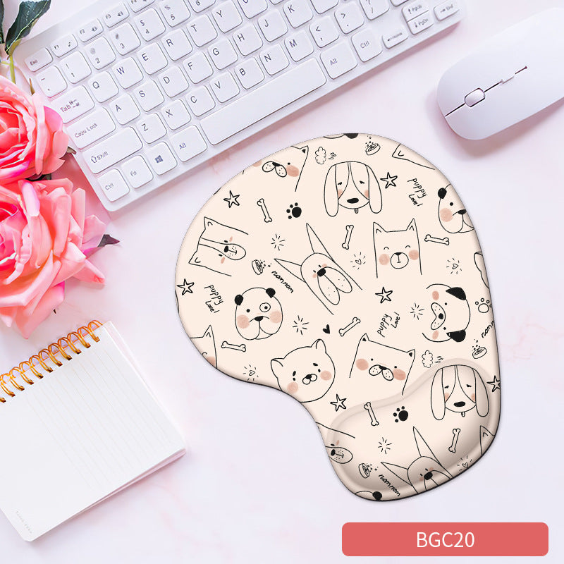 Silicone wrist mouse pad female comfortable computer soft non-slip hand rest pad thick non-slip wrist rest cute game pad