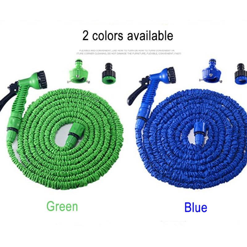 25FT Car Wash Water Gun Magic Flexible Garden Hose Expandable High Pressure Spray Gun With Pipe 7 Modes To Watering