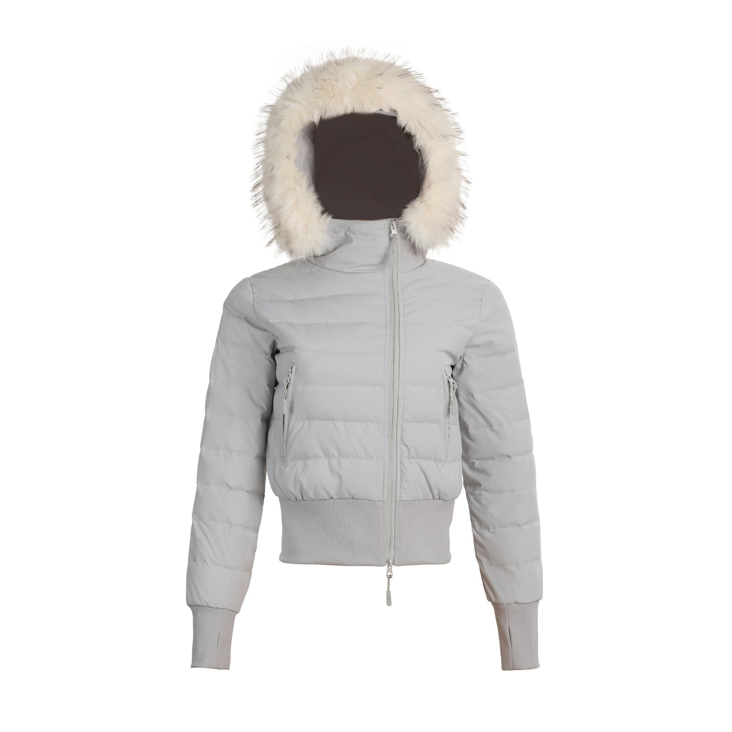 Waist hugging hooded versatile warm thick cotton coat for women