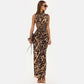Cinched waist fitted corset-shaped drawstring dress set for women