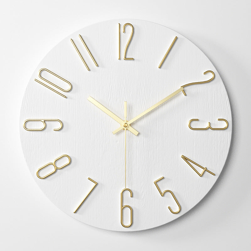12 Inch 30CM Plastic Wall Clock Without Glass Luxury Decorative Spanish Style Wall Clock