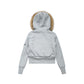 Retro spicy girl big fur collar hooded sweatshirt jacket
