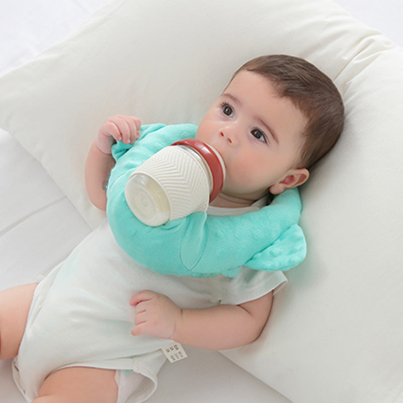 Feeding Assistant Multi-functional Nursing Pillow with Bottle Holder and Anti-Tilt Support for Babies