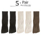 5 Pairs/lot Women Five Fingers Socks 100% Cotton Solid Colour Ladies Split Toe Sports Socks Spring Autumn Harajuku Toe Socks