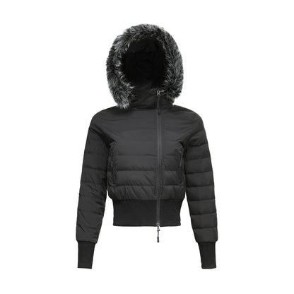 Waist hugging hooded versatile warm thick cotton coat for women