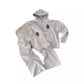 Embroidered Hooded Sweatshirt and Pants Set, Streetwear Fashion Casual Athletic Outfit