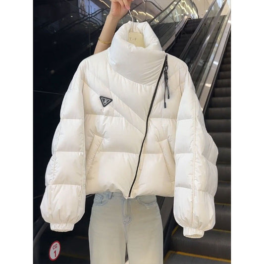 Short Cotton Coat for WomenShort Length Loose Fit Thicken Design Fashionable Outerwear