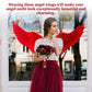 Valentine's Day Bow Arrow Set with Red Feather Wings, Wedding Party Cupid Cosplay Props, Photobooth Props, DIY Party Supplies