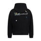 Vine flower embroidered hooded sweatshirt
