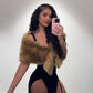 Wholesale New Faux Fur Scarf Shawl Warm Thick Fashionable Cape Sleeveless Coat