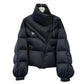Short Cotton Coat for WomenShort Length Loose Fit Thicken Design Fashionable Outerwear